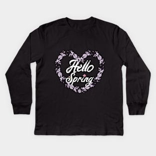 Hello Spring Kids Long Sleeve T-Shirt